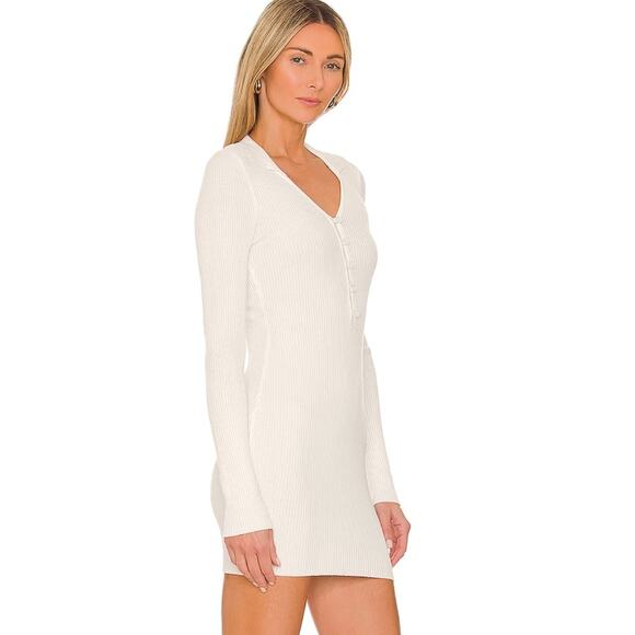 Revolve x All The Ways Clarissa Deep V Dress in Off White NWOT Size Small - Picture 2 of 3